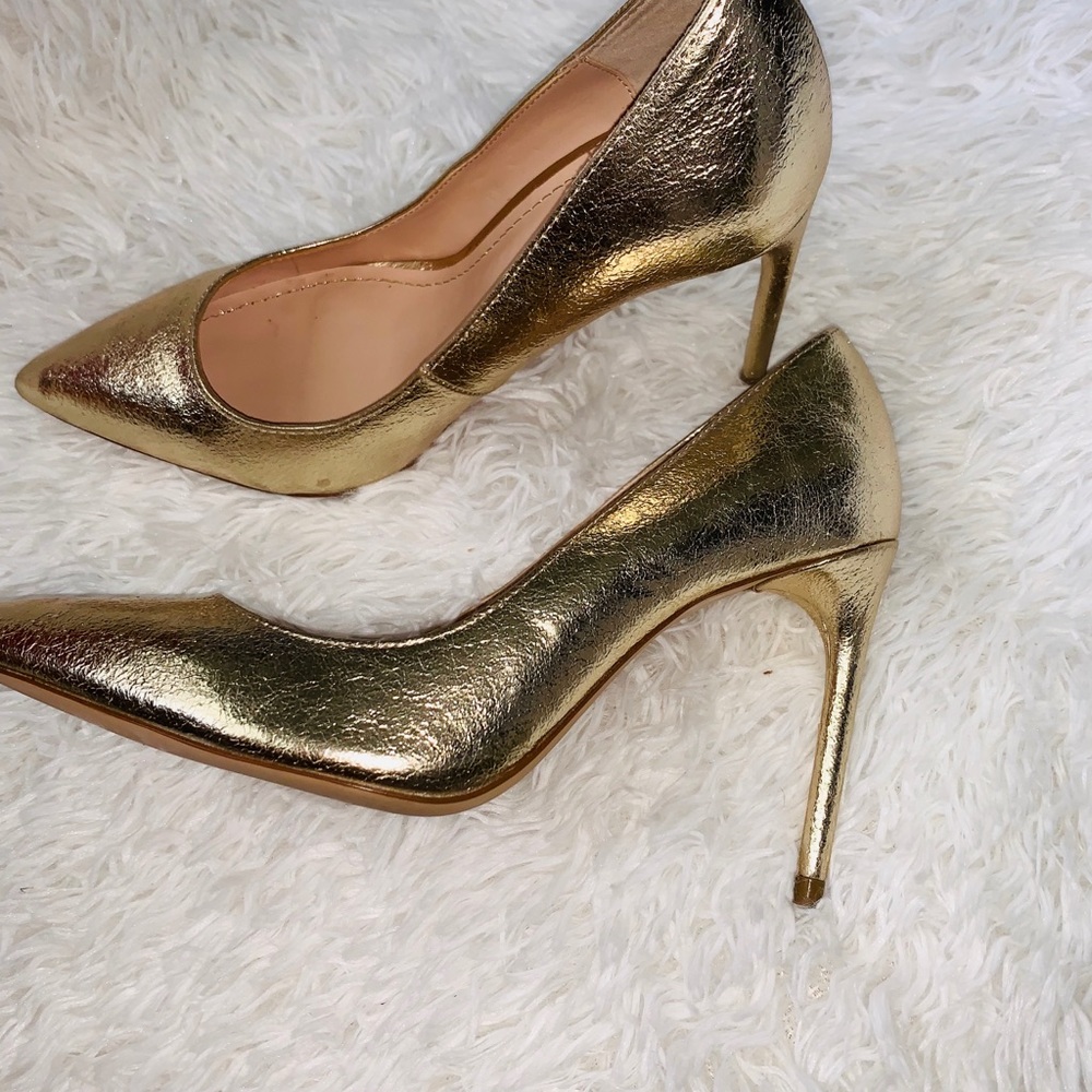 Zara Gold Heels